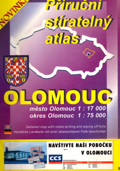 Příruční stíratelný atlas - Olomouc