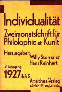 Individualität (Zweimonatsschrift für Philosophie et Kunst